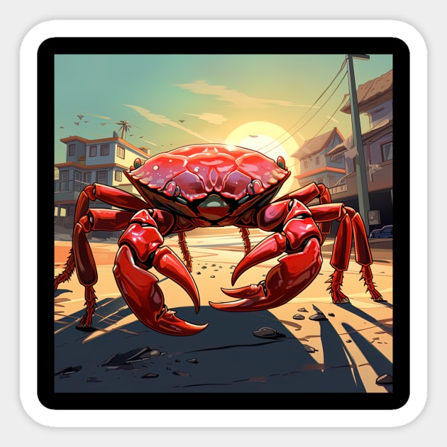 Crab Sticker by ComicsFactory